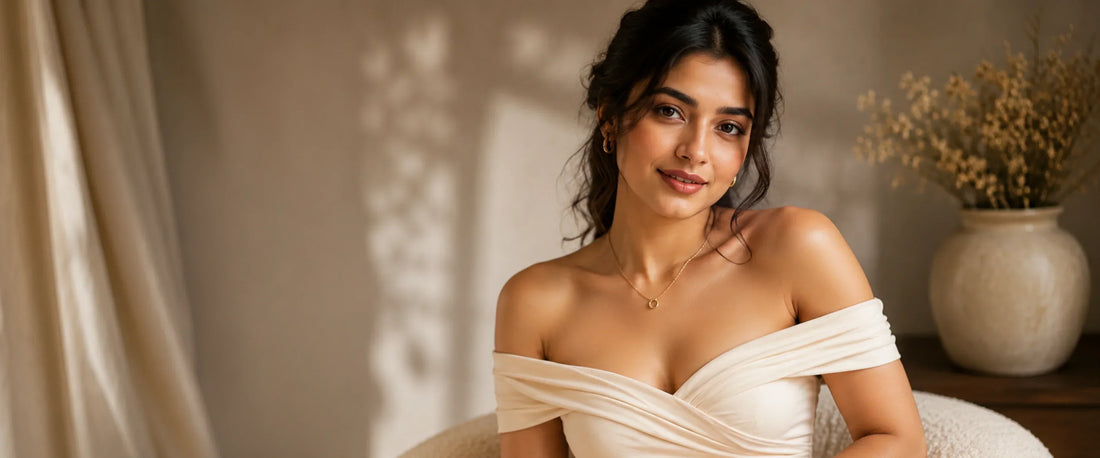 What to wear under a Off shoulder dress?