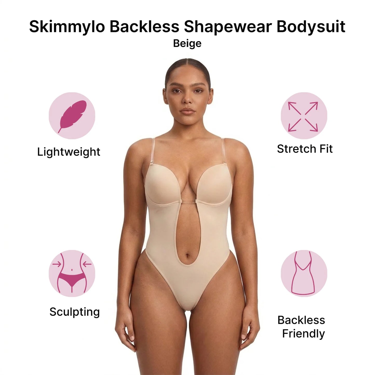 Backless Shapewear Bodysuit