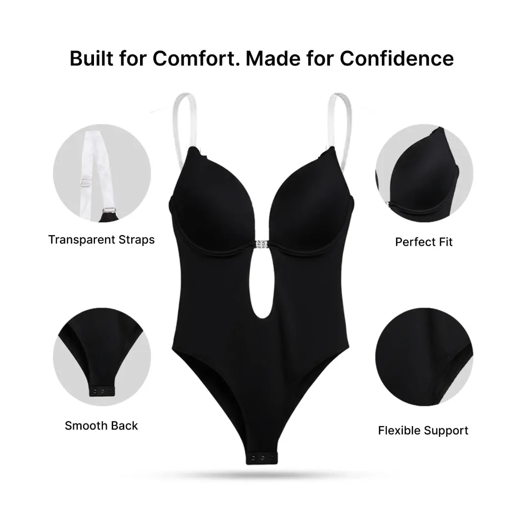 Garba-Ready Backless Shapewear Bodysuit