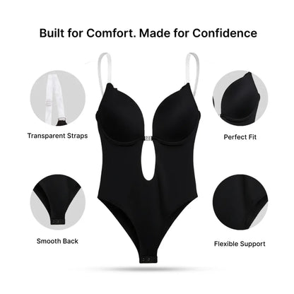 Garba-Ready Backless Shapewear Bodysuit