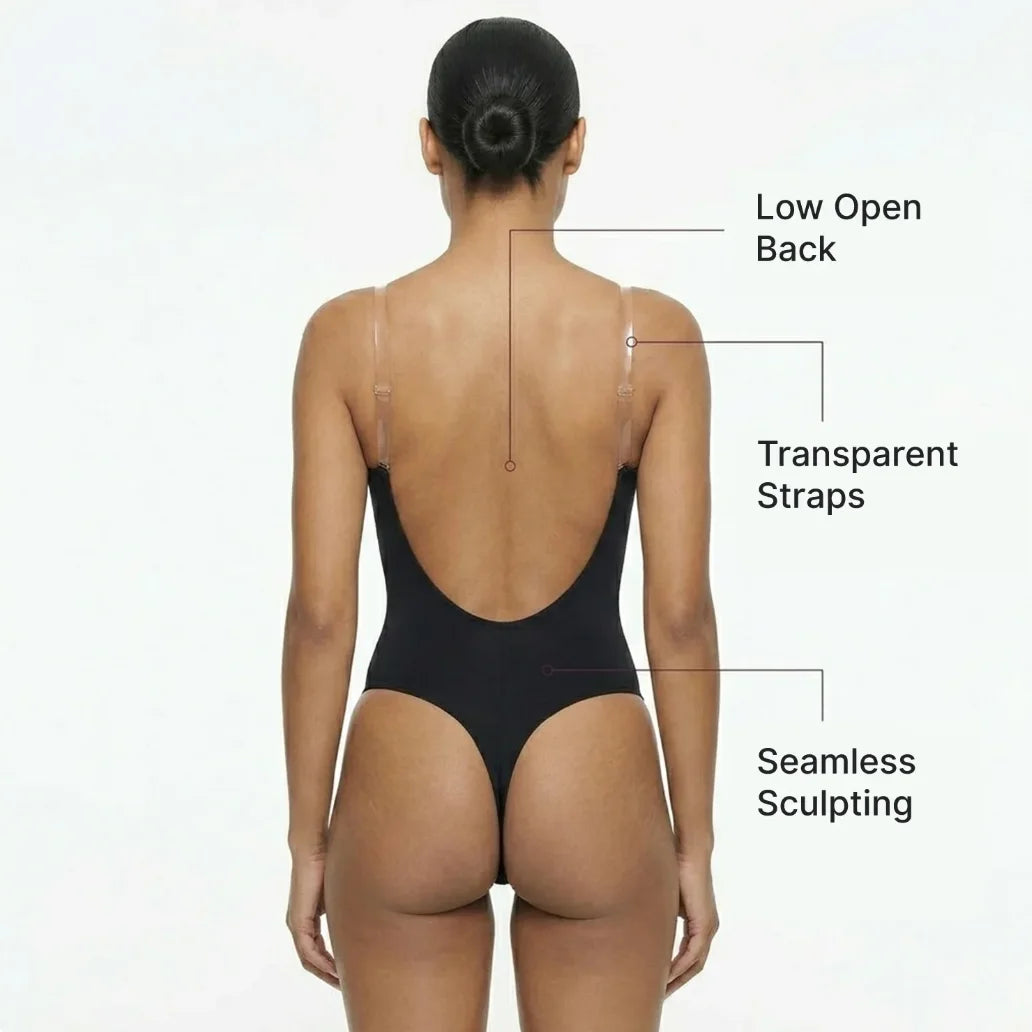 Garba-Ready Backless Shapewear Bodysuit