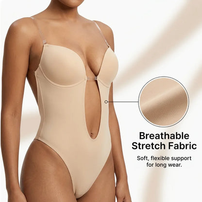 Garba-Ready Backless Shapewear Bodysuit