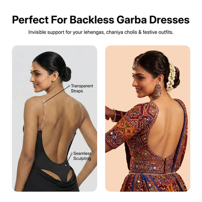 Garba-Ready Backless Shapewear Bodysuit