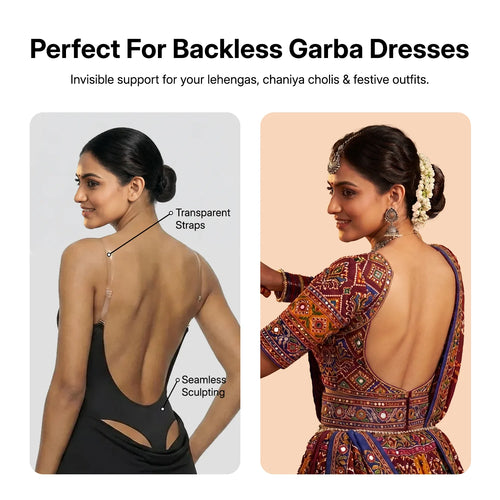 Garba-Ready Backless Shapewear Bodysuit